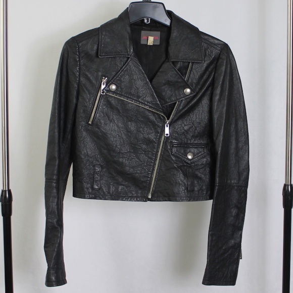 Vintage justSweet Leather Biker Jacket - Picture 1 of 6